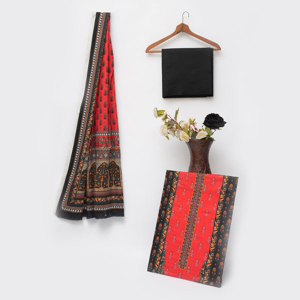 3-Piece Printed Suit - HUR-0001112