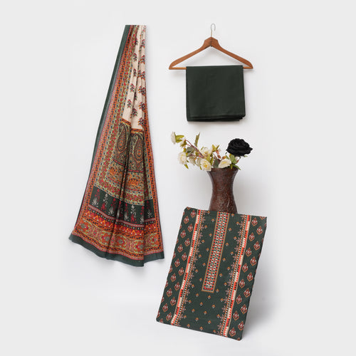 3-Piece Printed Suit - HUR-0001116