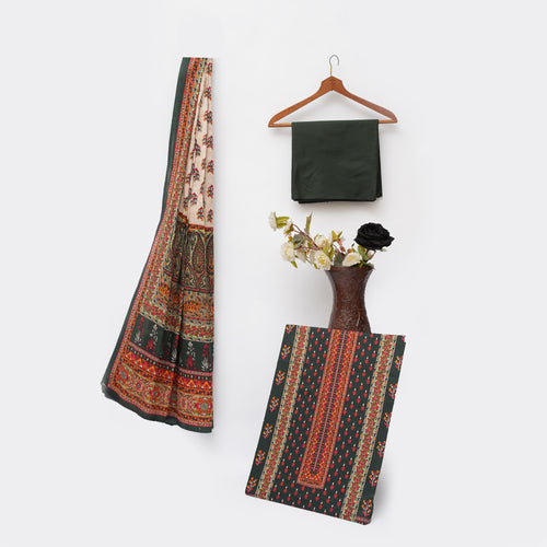 3-Piece Printed Suit - HUR-0001106