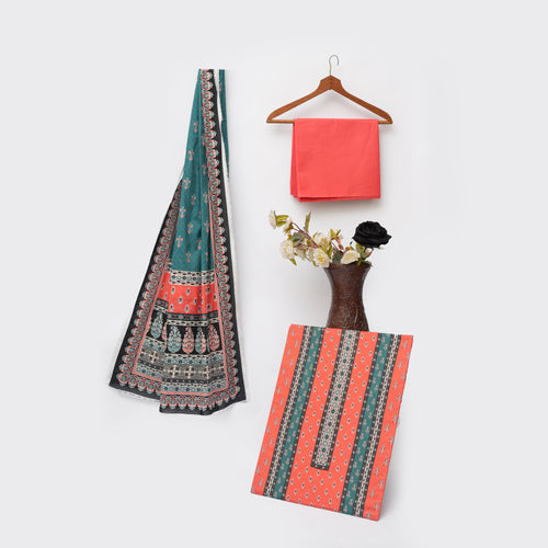 3-Piece Printed Suit - HUR-0001107