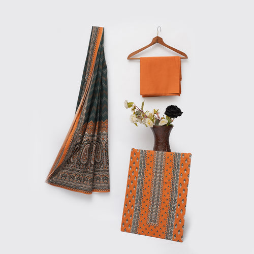 3-Piece Printed Suit - HUR-0001108